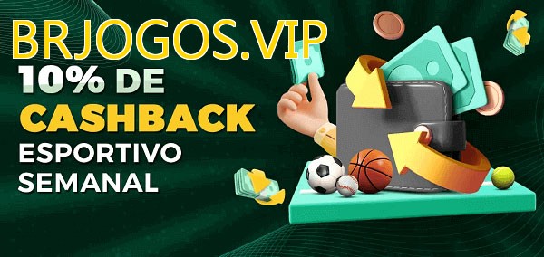 10% de bônus de cashback na BRJOGOS.VIP